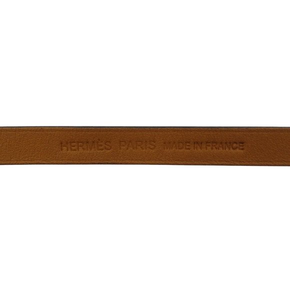 Hermes Leather Black Gold O Stamped Choker 1340HERMES Jewelry